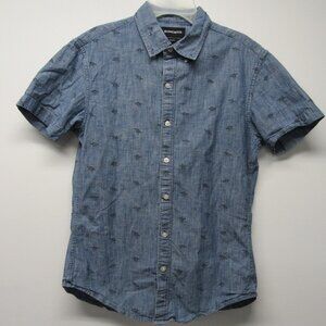 Bonobos Slim Fit AOP Alien UFO Space Ship Flying Saucer Button Up Shirt Mens S